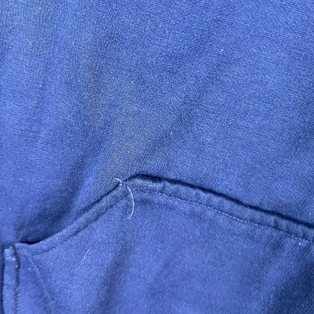 VTG Kajee Blank‎ Hoodie Fits Large 1990s Sweatshirt Franklin Indiana Blue USA